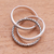 Sterling silver band ring, 'Appealing Trio' - Combination Pattern Sterling Silver Band Ring from Bali (image 2b) thumbail