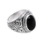 Onyx single-stone ring, 'Night Breeze' - Swirl Pattern Onyx Single-Stone Ring from Bali (image 2d) thumbail