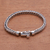 Sterling silver chain bracelet, 'Foxtail Balance' - Sterling Silver Foxtail Chain Bracelet from Bali (image 2c) thumbail