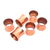 Copper napkin rings, 'Warm Glow' (set of 6) - Hammered Copper Napkin Rings from Java (Set of 6) (image 2c) thumbail