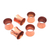 Copper napkin rings, 'Warm Glow' (set of 6) - Hammered Copper Napkin Rings from Java (Set of 6) (image 2d) thumbail