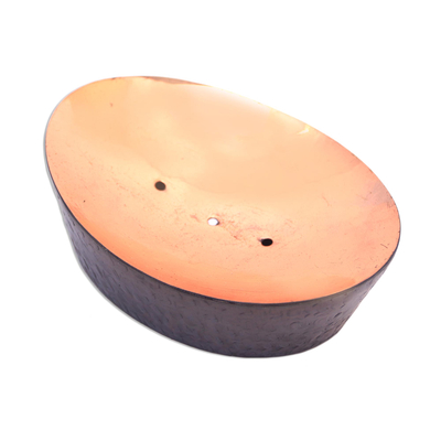 Copper soap dish, 'Simple and Clean' - Handmade Copper Soap Dish from Java