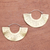 Brass hoop earrings, 'Modern Rays' - Line Pattern Modern Brass Hoop Earrings from Bali
