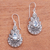 Blue topaz dangle earrings, 'Fiery Spirit' - Fiery Blue Topaz Dangle Earrings from Bali (image 2) thumbail