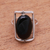 Onyx single-stone ring, 'Deep Soul' - Black Onyx Single-Stone Ring Crafted in Bali