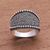 Sterling silver band ring, 'Balinese Dots' - Dot Pattern Sterling Silver Band Ring from Java thumbail