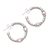 Sterling silver half-hoop earrings, 'Balinese Bond' - Weave Pattern Sterling Silver Half-Hoop Earrings from Bali thumbail