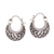Sterling silver hoop earrings, 'Curved Elegance' - Openwork Sterling Silver Hoop Earrings from Bali thumbail