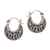 Sterling silver hoop earrings, 'Snaking Baskets' - Wavy Pattern Sterling Silver Hoop Earrings from Bali