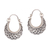 Sterling silver hoop earrings, 'Hanging Baskets' - Basket Pattern Sterling Silver Hoop Earrings from Bali thumbail