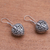 Sterling silver dangle earrings, 'Heart of Ganesha' - Heart-Shaped Sterling Silver Ganesha Dangle Earrings