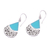 Sterling silver dangle earrings, 'Bali Tears' - Teardrop Sterling Silver and Resin Dangle Earrings from Bali (image 2d) thumbail