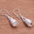 Sterling silver dangle earrings, 'Pure Spiral' - Handcrafted Spiral Sterling Silver Dangle Earrings from Bali (image 2b) thumbail