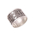 Sterling silver band ring, 'Encircled with Beauty' - Patterned Sterling Silver Band Ring from Bali (image 2d) thumbail