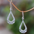 Sterling silver dangle earrings, 'Beauty Arises' - Patterned Drop-Shaped Sterling Silver Dangle Earrings thumbail