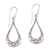 Sterling silver dangle earrings, 'Beauty Arises' - Patterned Drop-Shaped Sterling Silver Dangle Earrings (image 2a) thumbail
