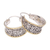 Gold accented sterling silver hoop earrings, 'Between Sunlight' - Gold Accented Sterling Silver Hoop Earrings from Bali (image 2a) thumbail