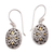 Gold-accented sterling silver dangle earrings, 'Charming Vines' - Oval Gold-Accented Sterling Silver Dangle Earrings from Bali
