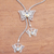 Gold accent blue topaz pendant necklace, 'Butterfly Trio' - Gold Accented Blue Topaz Butterfly Pendant Necklace thumbail