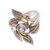 Gold-accented blue topaz cocktail ring, 'Wreathed in Leaves' - Leafy Gold-Accented Blue Topaz Cocktail Ring from Bali (image 2c) thumbail