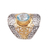 Gold accented blue topaz single-stone ring, 'Powerful Gemstone' - 4.5-Carat Gold Accented Blue Topaz Single-Stone Ring