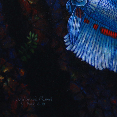 'Harmony' (2019) - Signiertes Gemälde zum Thema Weltfrieden Betta Fish Bali (2019)