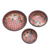 Batik wood centerpieces, 'Cherry Decor' (set of 3) - Floral Batik Wood Centerpieces from Java (Set of 3) thumbail