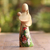 Wood statuette, 'Mother and Child' - Hand-Painted Wood Mother and Child Statuette from Bali (image 2) thumbail