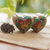 Wood puzzle box, 'Twin Butterfly Hearts' - Hand-Painted Double Heart Wood Butterfly Puzzle Box (image 2e) thumbail