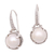 Cultured pearl dangle earrings, 'Glowing Eyes' - Round Cultured Pearl Dangle Earrings from Bali
