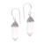 Quartz dangle earrings, 'Clear Crystals' - Floral Clear Quartz Dangle Earrings from Bali (image 2a) thumbail