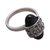 Onyx cocktail ring, 'Beautiful Embrace' - Combination-Finish Black Onyx Cocktail Ring from Bali