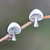 Sterling silver stud earrings, 'Gleaming Mushrooms' - Mushroom-Shaped Sterling Silver Stud Earrings from Bali thumbail