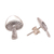 Sterling silver stud earrings, 'Gleaming Mushrooms' - Mushroom-Shaped Sterling Silver Stud Earrings from Bali (image 2d) thumbail