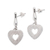 Sterling silver dangle earrings, 'Love Sparkle' - Glittering Sterling Silver Heart Earrings from Bali