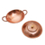 Copper serving bowl, 'Warm Glow' - Copper Serving Bowl with a Lid from Java (image 2f) thumbail