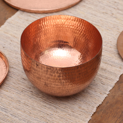Hammered Copper Finish Bowl