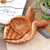 Wood catchall, 'Giving Alms' - Suar Wood Hand Catchall Crafted in Indonesia (image 2) thumbail