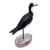 Wood sculpture, 'Black-Necked Stilt' - Beach Cottage Wood Bird Decorative Accent from Bali