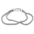 Men's sterling silver chain bracelet, 'Wheat Twins' - Combination-Finish Men's Sterling Silver Wheat Bracelet (image 2c) thumbail