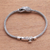 Sterling silver pendant bracelet, 'Stylish Snake' - Sterling Silver Snake Pendant Bracelet from Bali (image 2b) thumbail