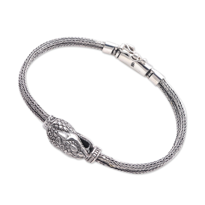 Armband mit Anhänger aus Sterlingsilber - Armband mit Schlangenanhänger aus Sterlingsilber aus Bali