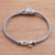 Sterling silver pendant bracelet, 'Stylish Lion' - Sterling Silver Lion Pendant Bracelet from Bali (image 2) thumbail