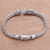 Sterling silver pendant bracelet, 'Dragon Grasp' - Dragon-Themed Sterling Silver Pendant Bracelet from Bali (image 2b) thumbail