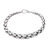 Sterling silver chain bracelet, 'Expanding Gleam' - High-Polish Sterling Silver Wheat Chain Bracelet from Bali thumbail