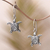 Sterling silver dangle earrings, 'Baby Turtles' - Sterling Silver Sea Turtle Dangle Earrings from Bali (image 2) thumbail
