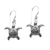 Sterling silver dangle earrings, 'Baby Turtles' - Sterling Silver Sea Turtle Dangle Earrings from Bali (image 2a) thumbail