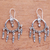 Sterling silver chandelier earrings, 'Dream Catcher Rain' - Swirl Pattern Sterling Silver Chandelier Earrings from Bali (image 2b) thumbail