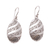 Sterling silver dangle earrings, 'Oval Wave' - Wave and Swirl Pattern Sterling Silver Dangle Earrings (image 2a) thumbail