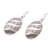 Sterling silver dangle earrings, 'Oval Wave' - Wave and Swirl Pattern Sterling Silver Dangle Earrings (image 2d) thumbail